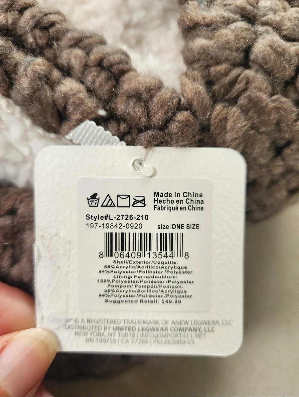 Lemon New Ballerina Pom Slippers ~BROWN ~ONE SIZE **NEW - Picture 7 of 7